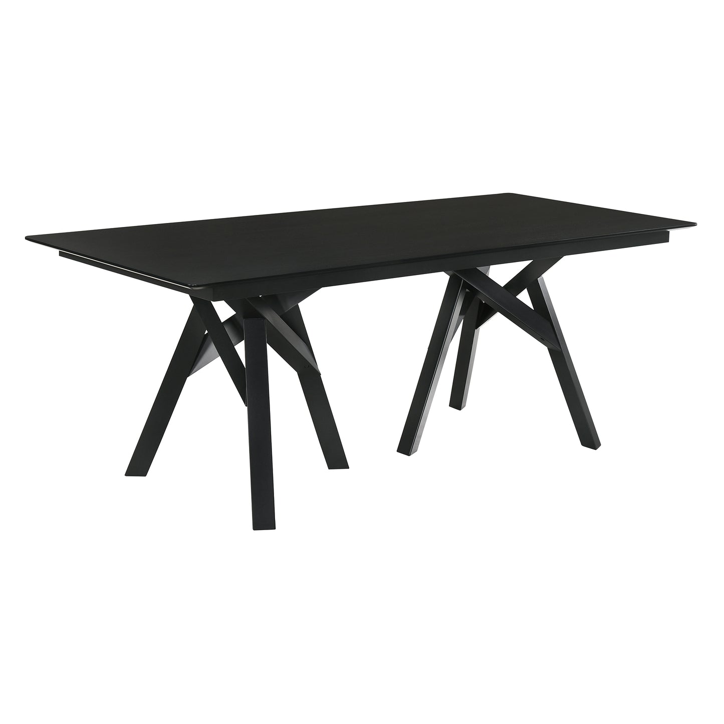 Cortina and Jackie 5 Piece Black Rectangular Dining Set