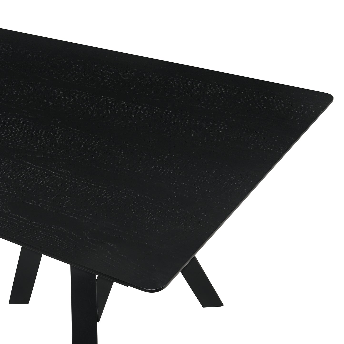 Cortina and Jackie 5 Piece Black Rectangular Dining Set