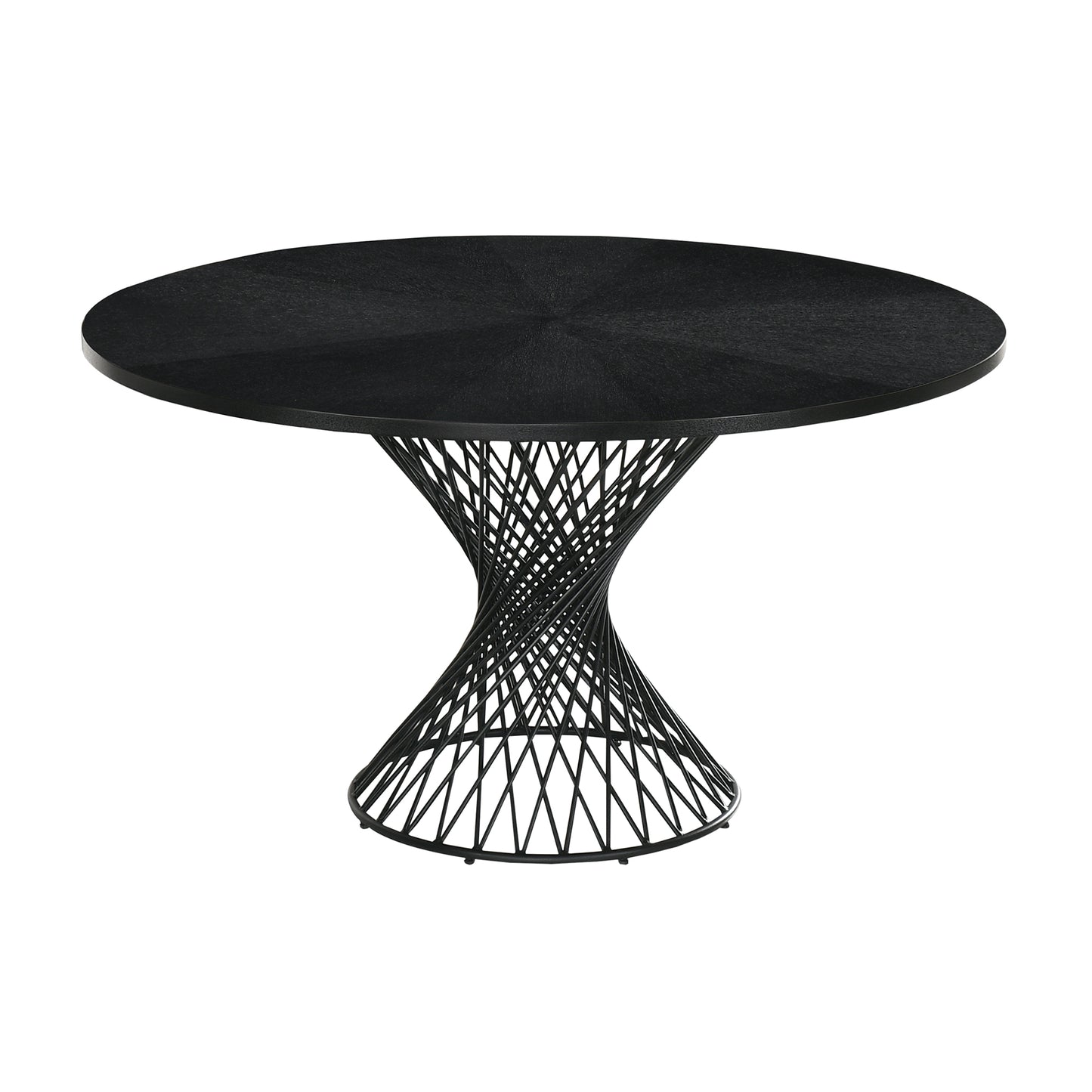 Cirque and Jackie 5 Piece Black Round Dining Set