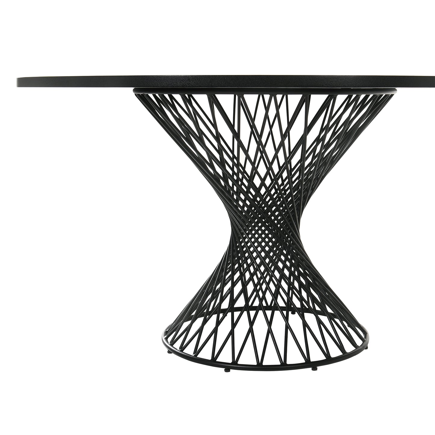 Cirque and Jackie 5 Piece Black Round Dining Set