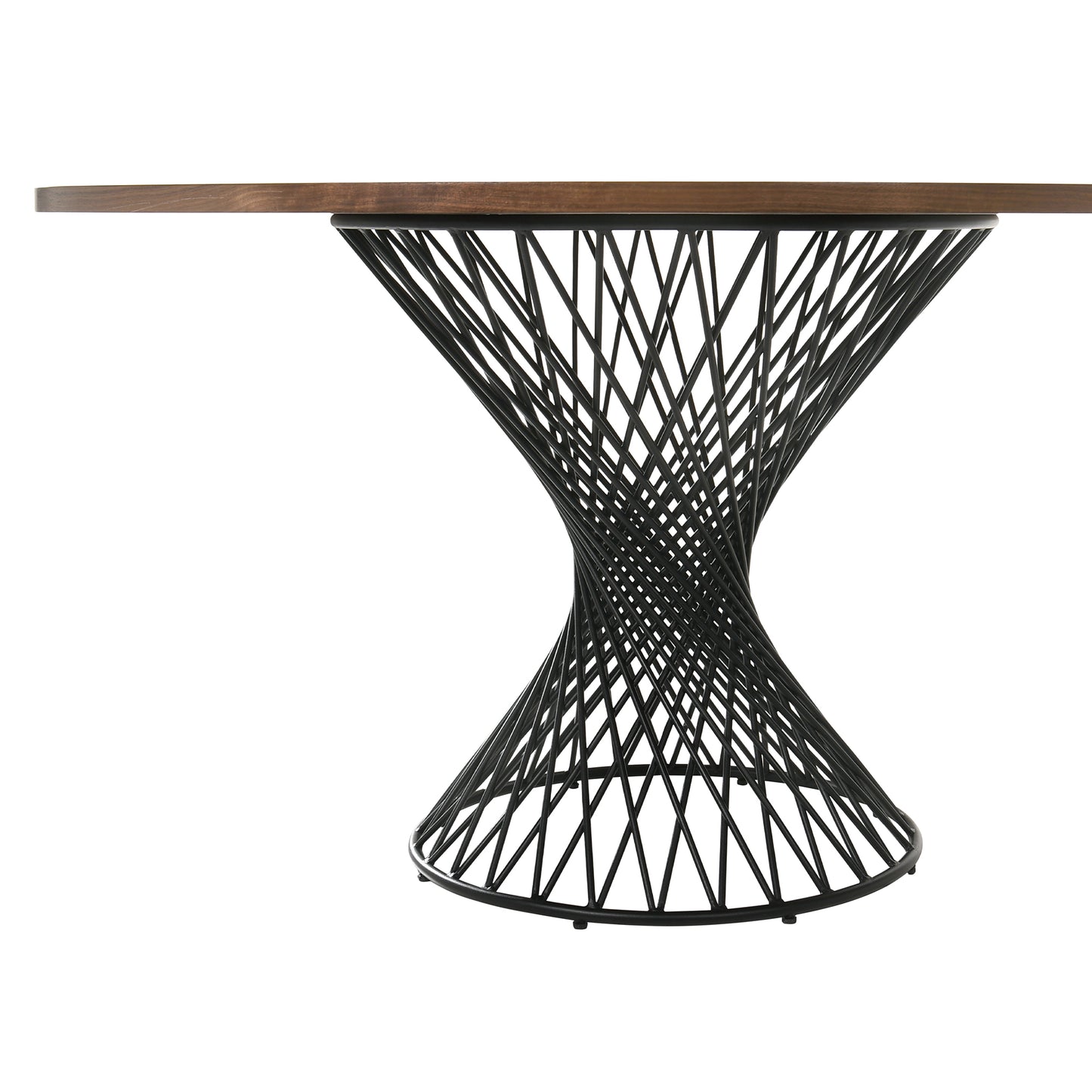 Cirque and Varde 5 Piece Walnut Round Dining Set