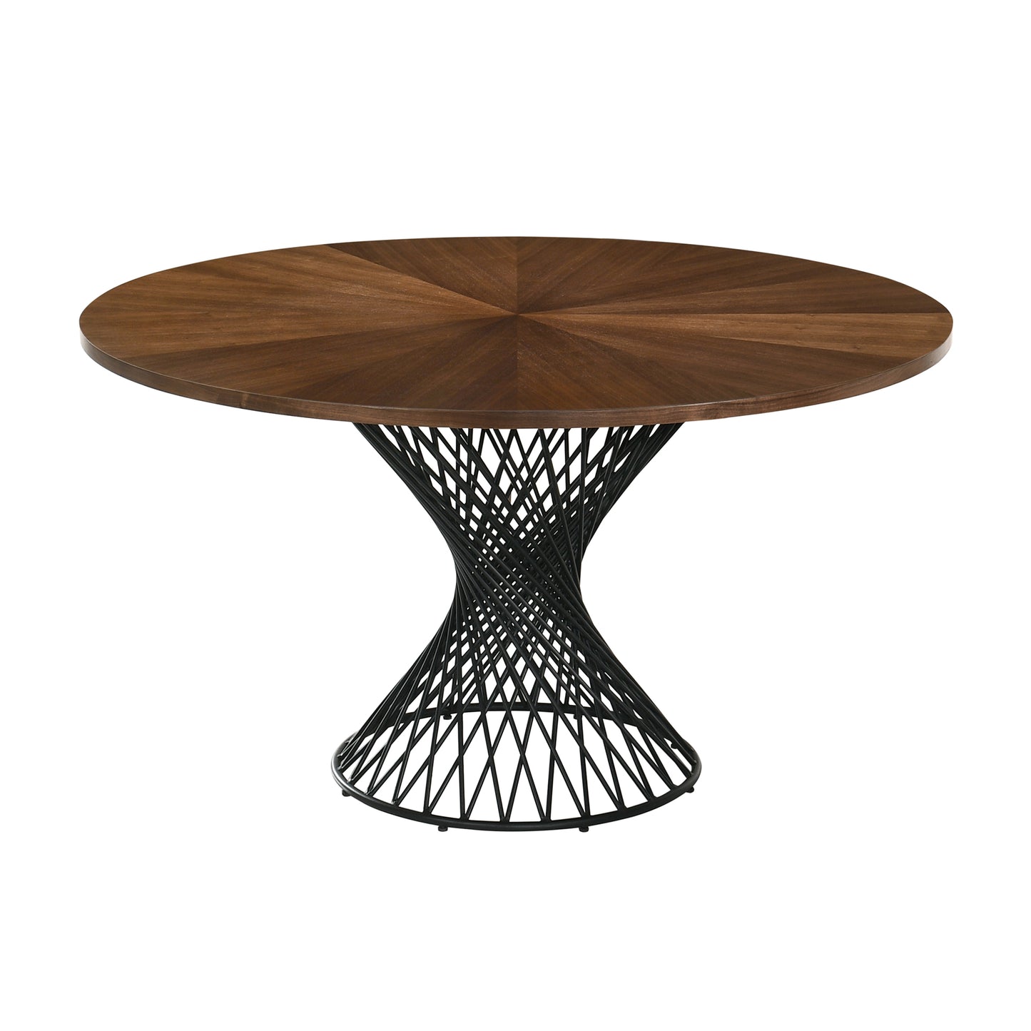 Cirque and Lima 5 Piece Walnut Round Dining Set