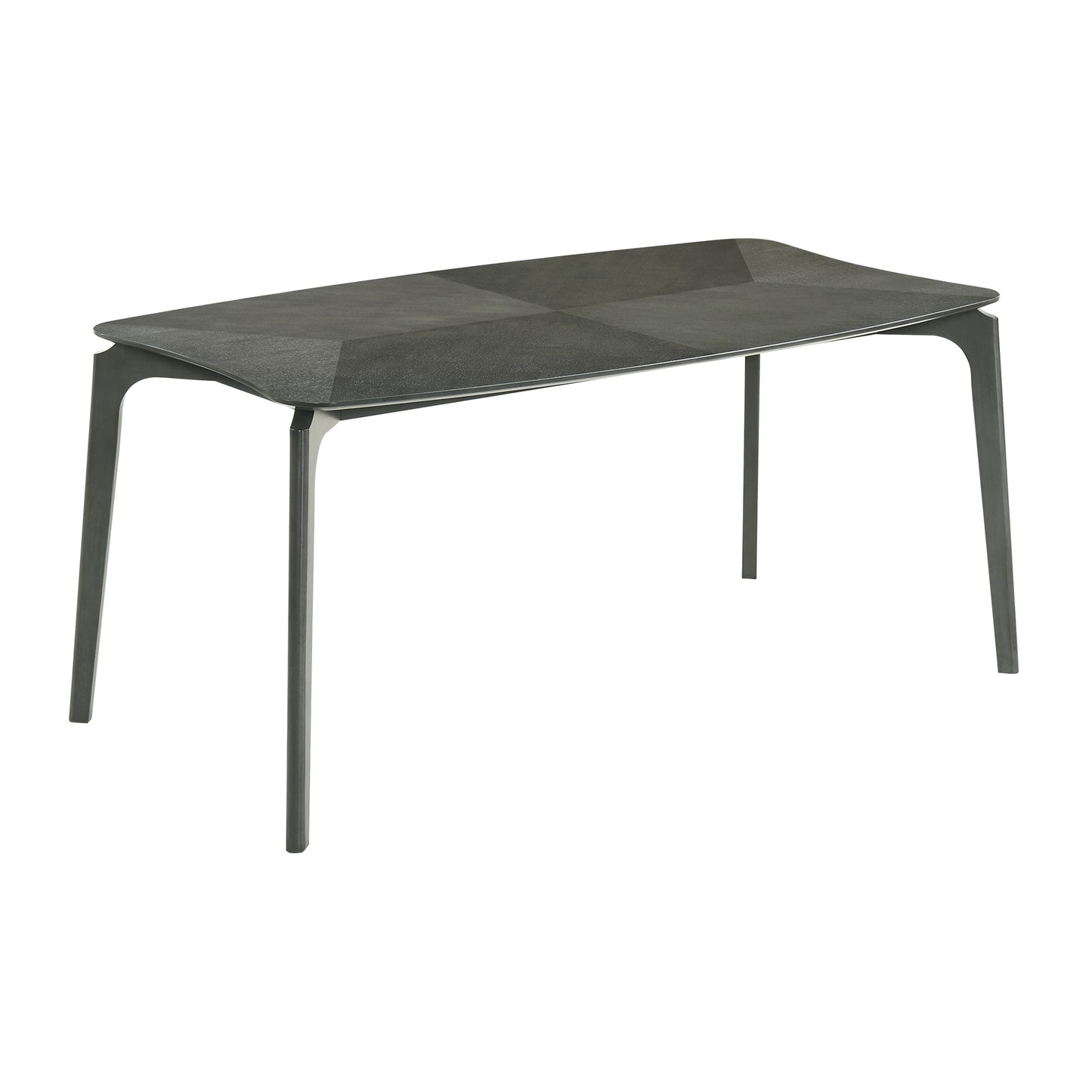 Kalia 5 Piece Wood Dining Set in Gray Finish with Gray Fabric