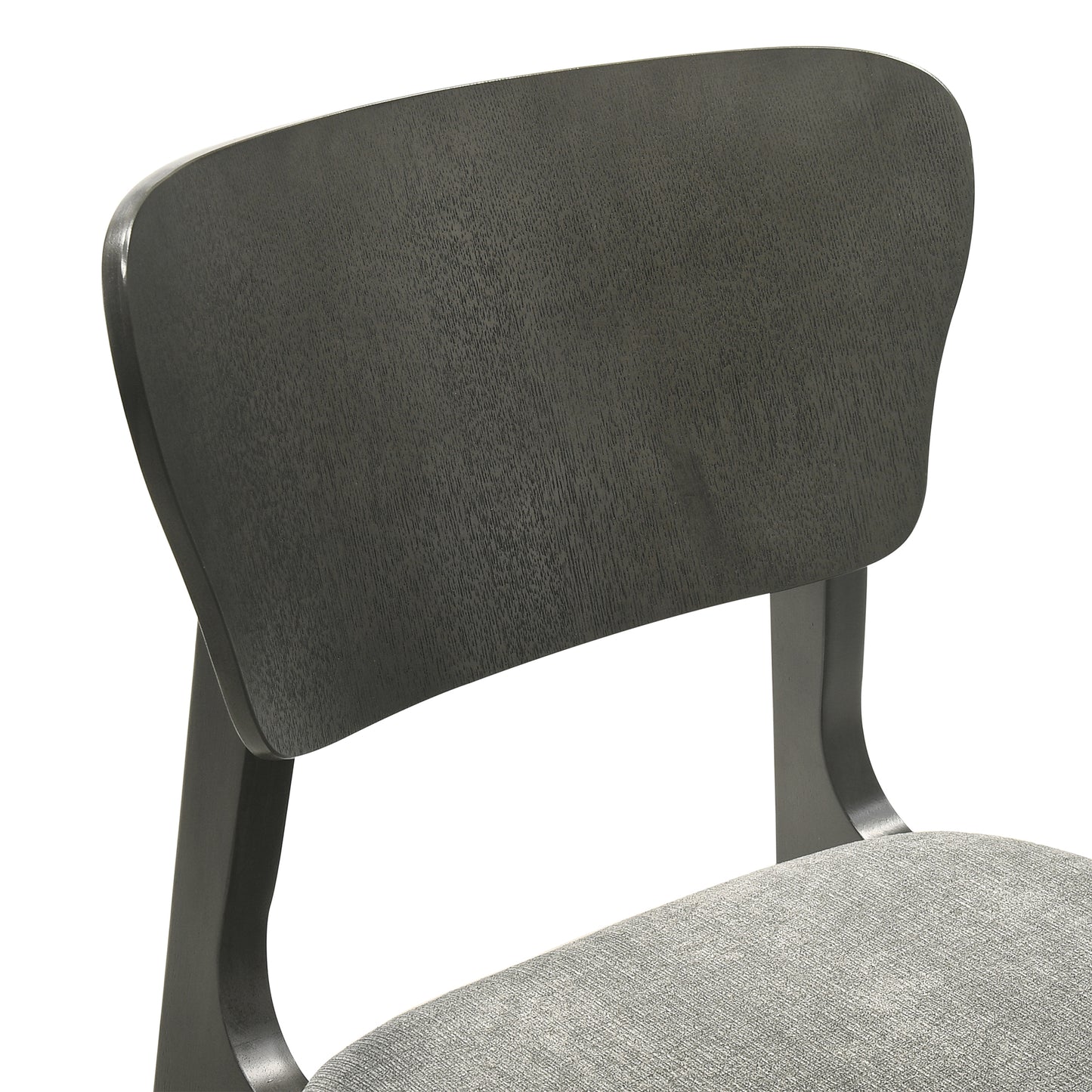 Kalia 5 Piece Wood Dining Set in Gray Finish with Gray Fabric