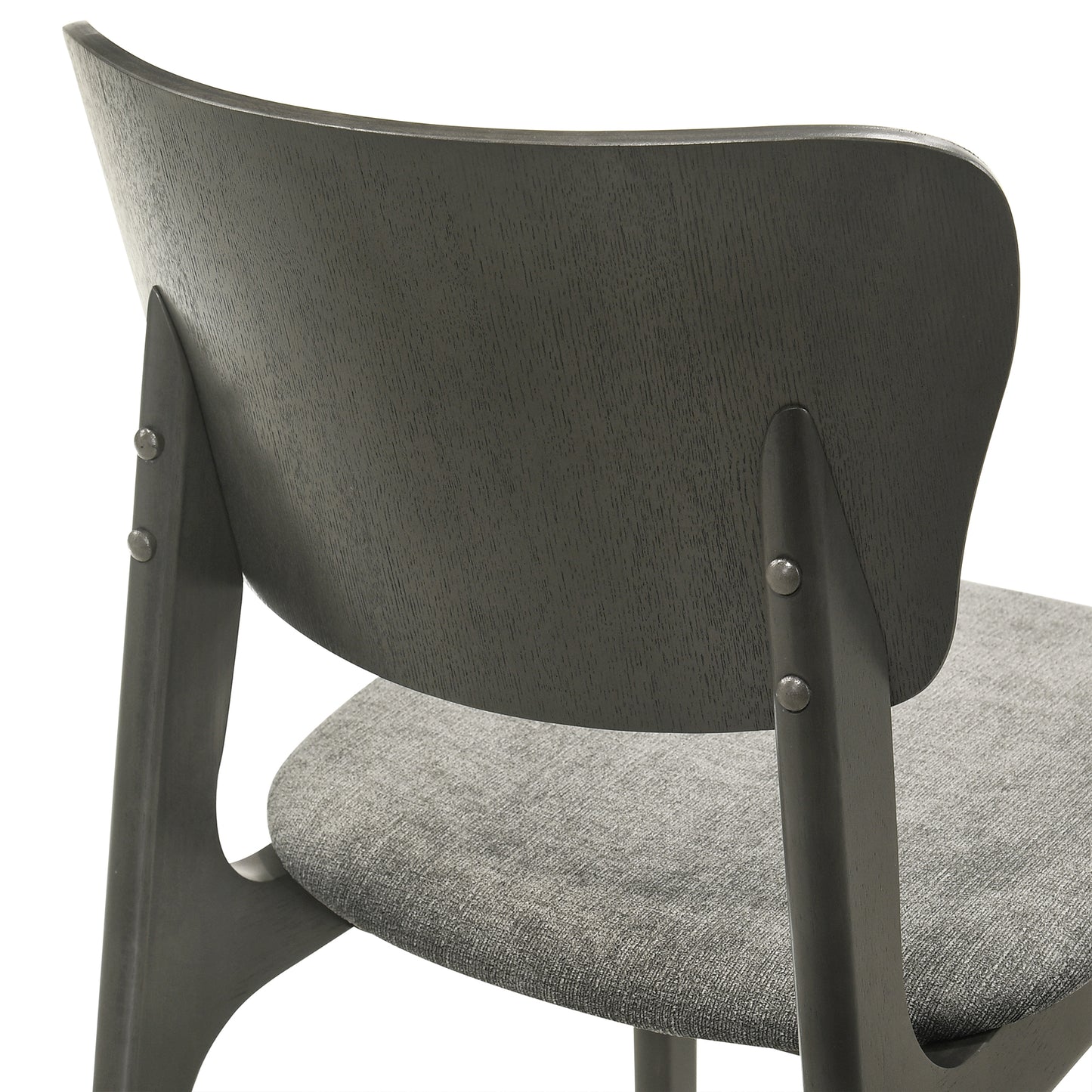 Kalia 5 Piece Wood Dining Set in Gray Finish with Gray Fabric