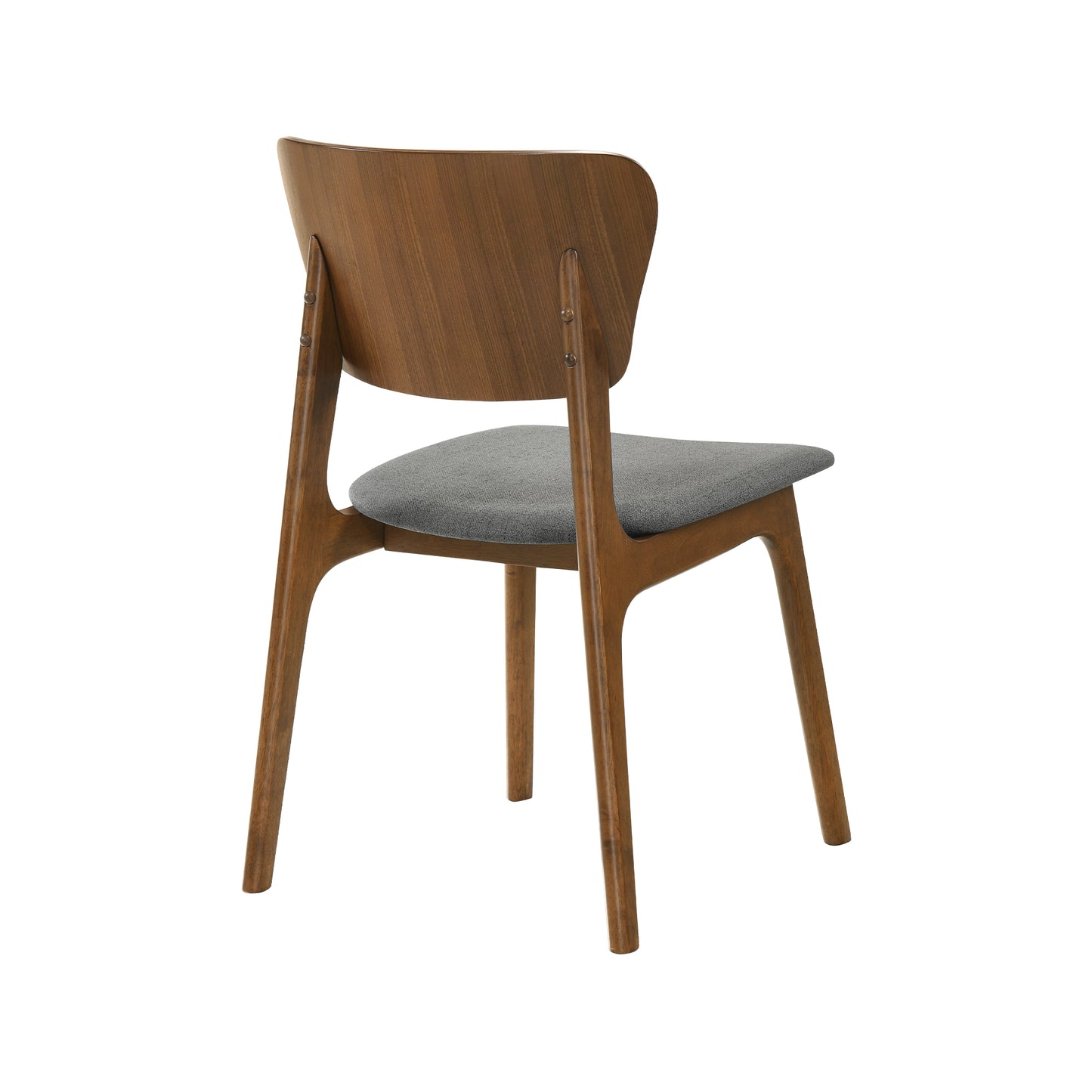 Kalia 5 Piece Wood Dining Set in Walnut Finish with Charcoal Fabric