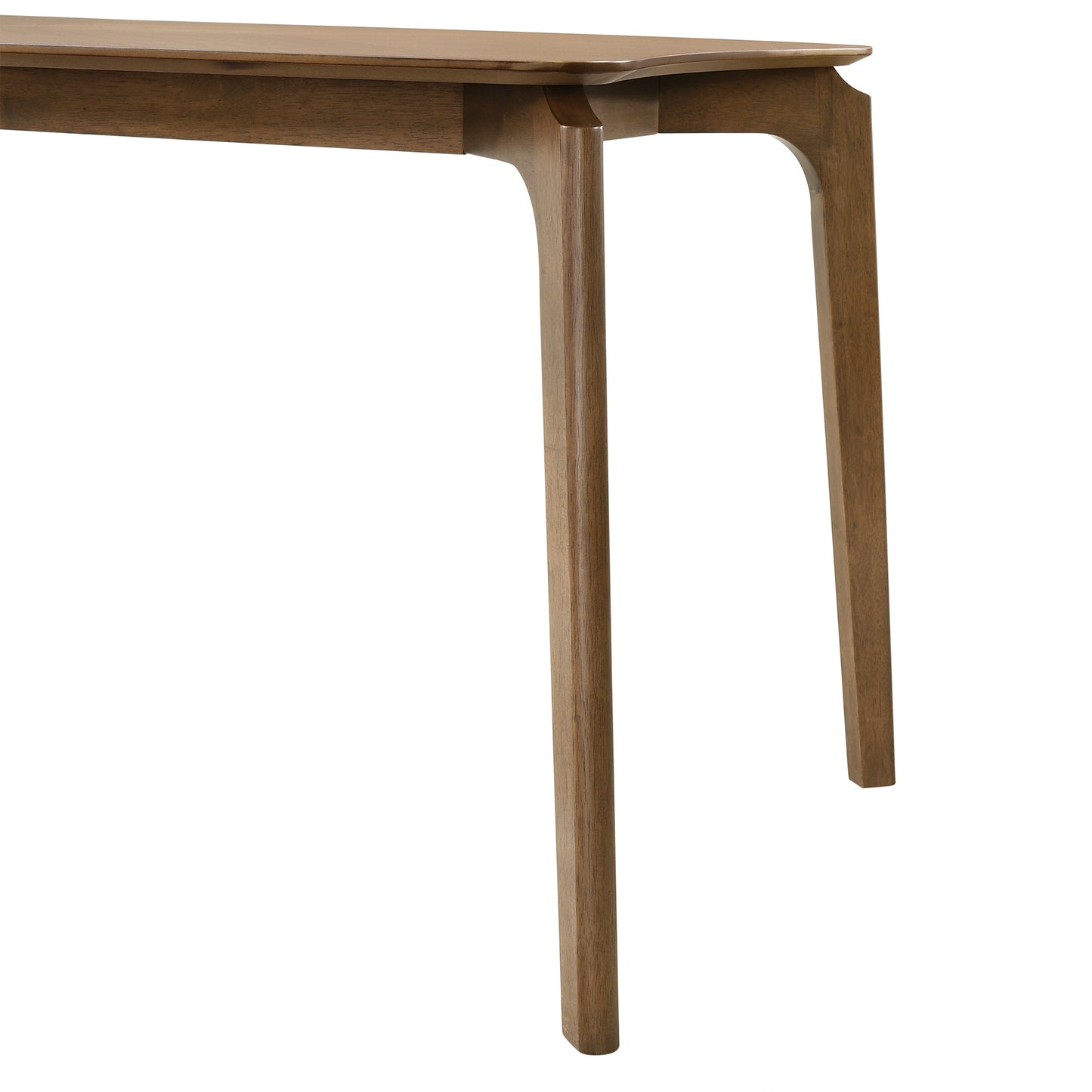 Kalia 5 Piece Wood Dining Set in Walnut Finish with Orange Fabric
