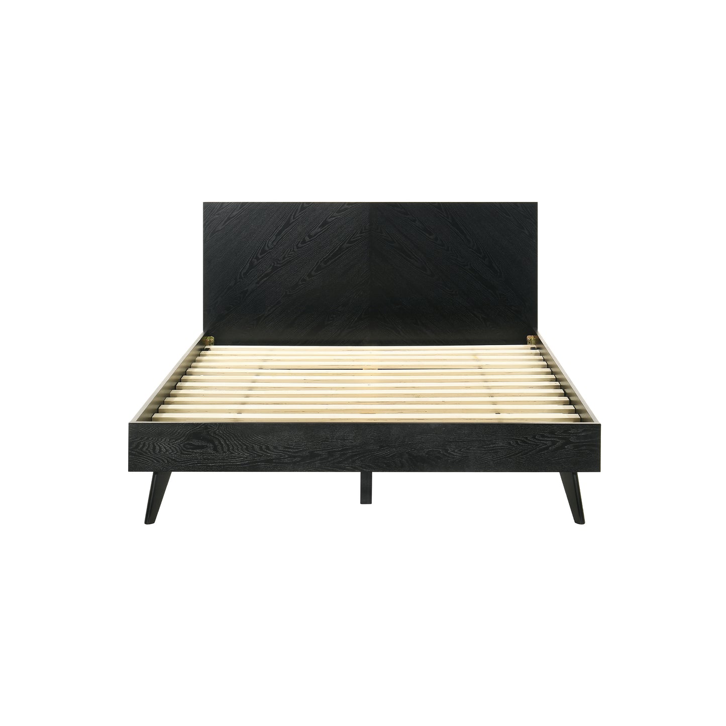 Petra Queen 3 Piece Wood Bedroom Set in Black Finish