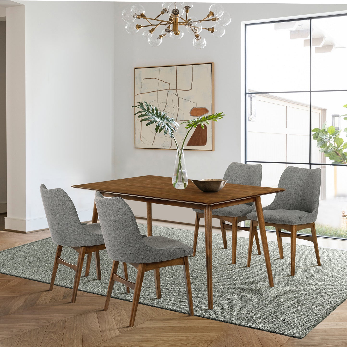 Westmont and Azalea Charcoal and Walnut 5 Piece Dining Set