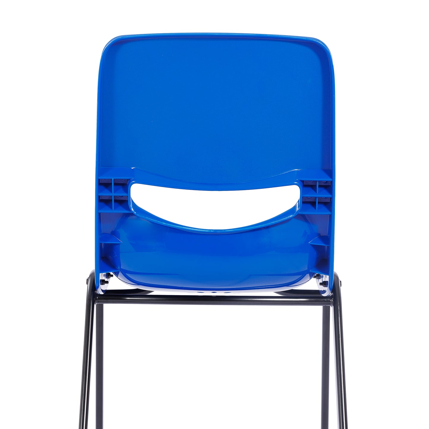 HERCULES Heavy-Duty Flex Comfort Classroom Stack Chair with Powder-Coated Frame and Navy Ergonomic Back and Seat Navy