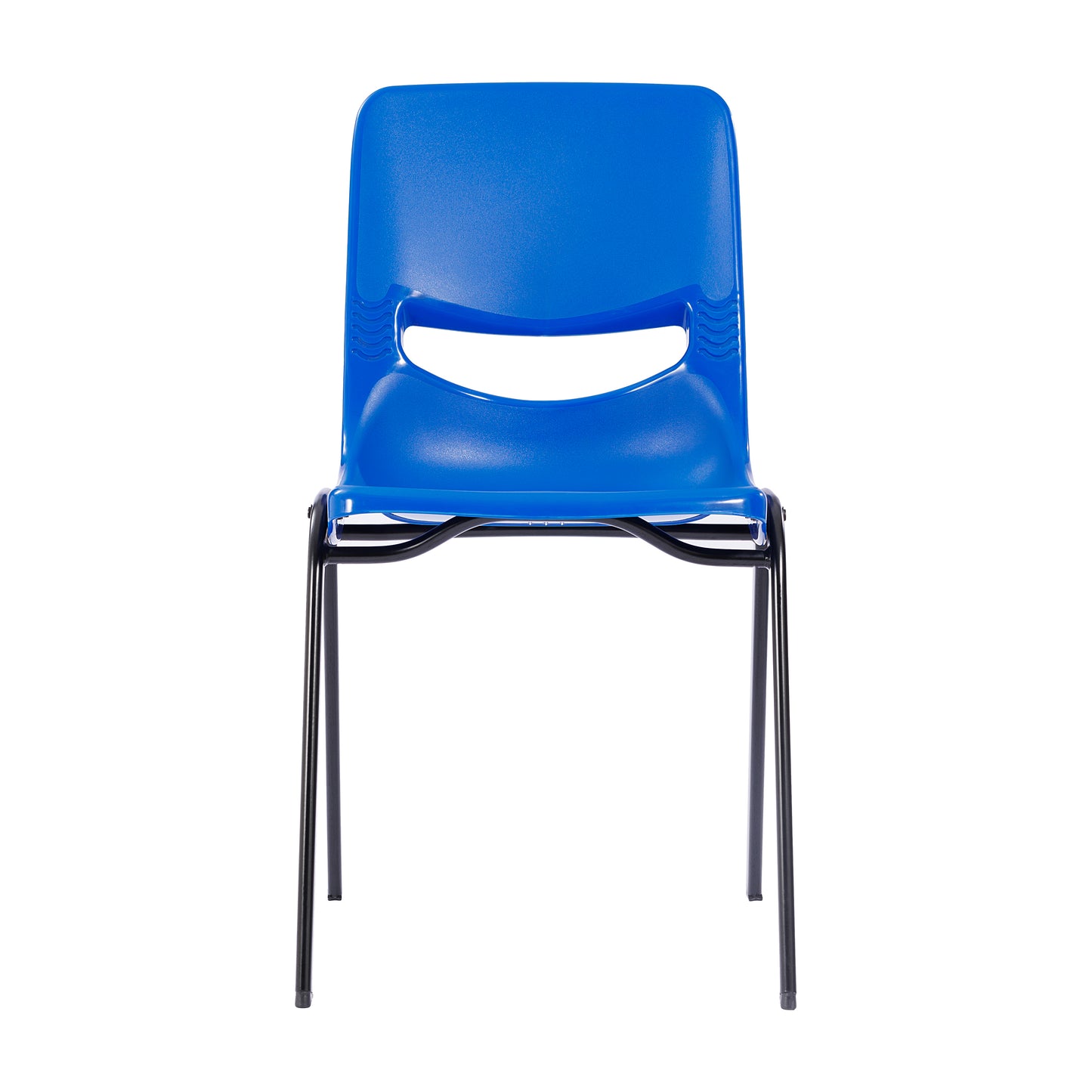 HERCULES Heavy-Duty Flex Comfort Classroom Stack Chair with Powder-Coated Frame and Navy Ergonomic Back and Seat Navy