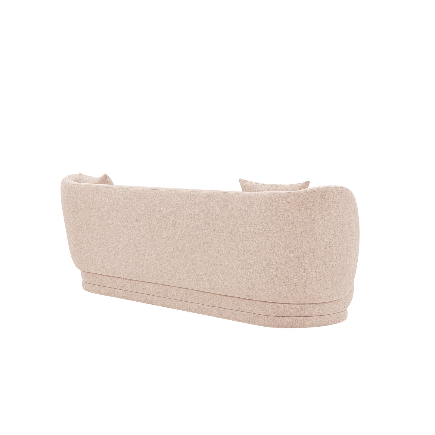 Manhattan Comfort Contemporary Siri Linen Weave 92.52 Sofa with Pillows