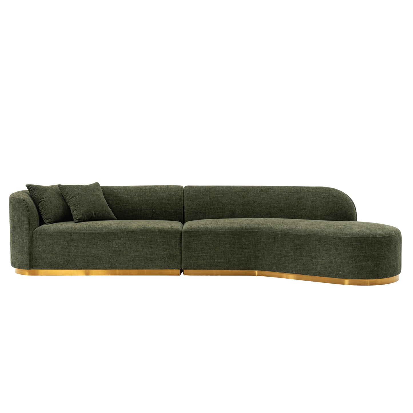 Daria Modern Chenille Sectional Sofa SF012 Contemporary Upholstered Living Room Furniture