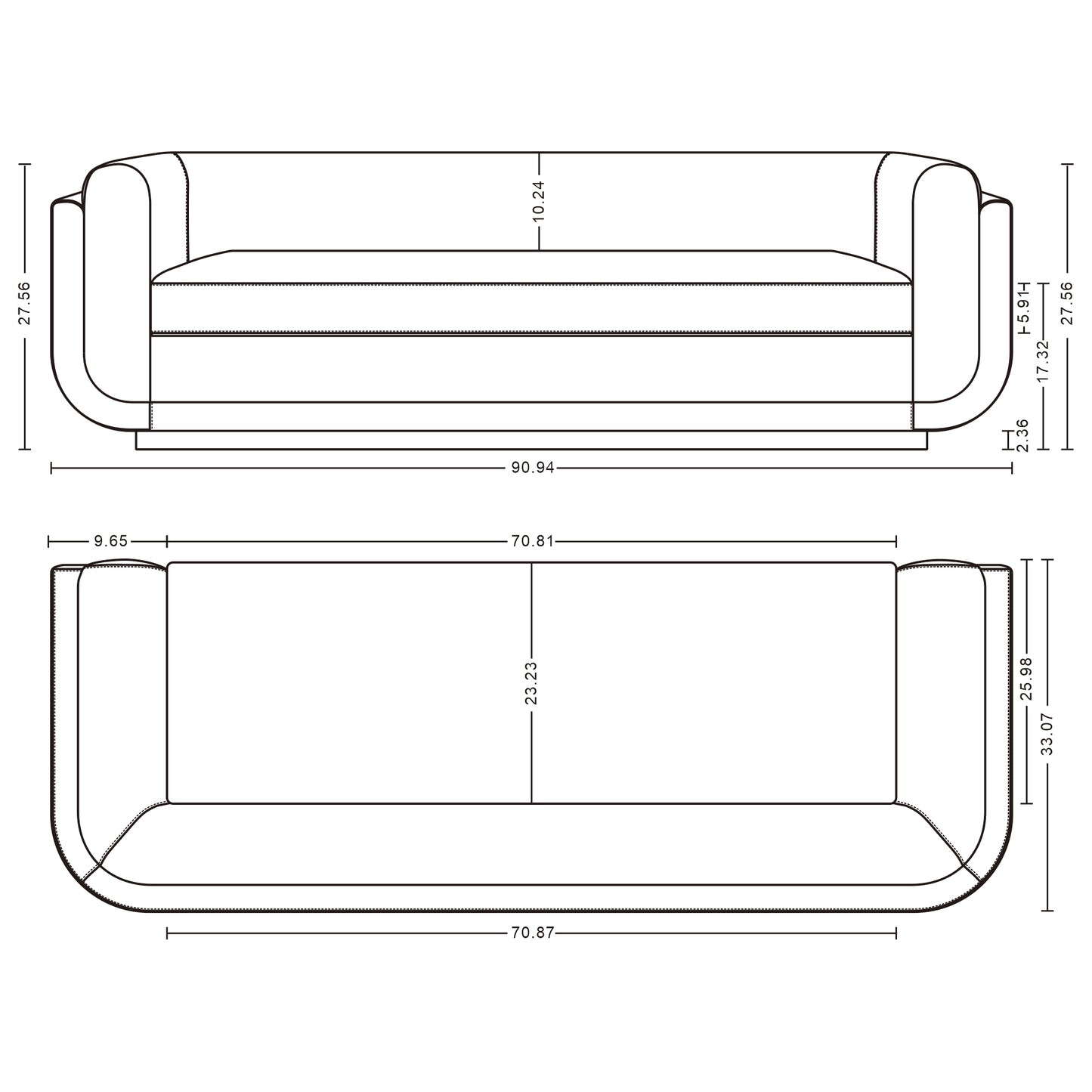 Manhattan Comfort Contemporary Edmonda Velvet Sofa with Pillows