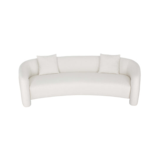 Sylvia Modern Glam 104" Tweed Loveseat in Ivory SF017-AN