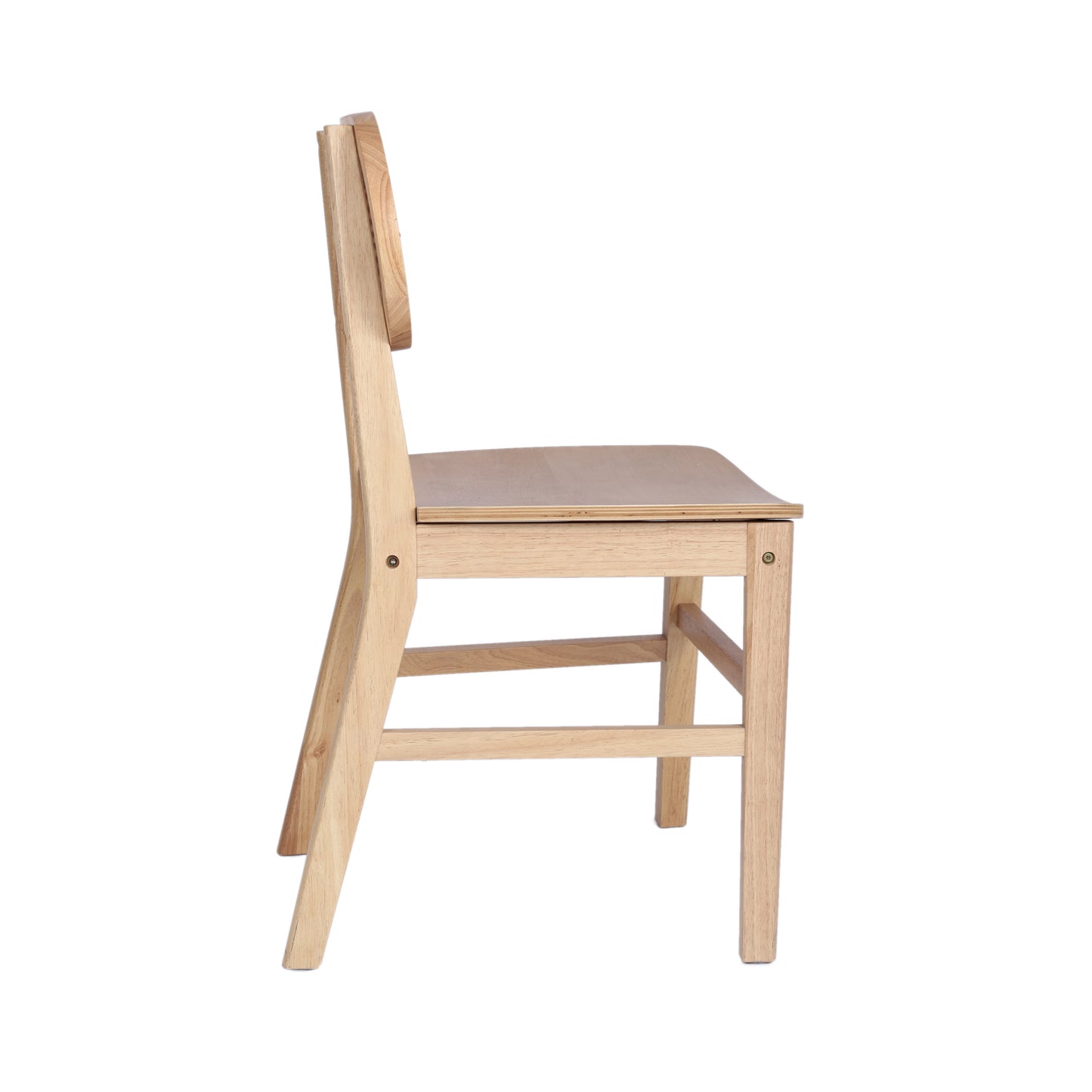 Jacob Set of 2 Commercial Cane Rattan Dining and Event Chairs with Solid Wood Frame and Seat, Natural Natural