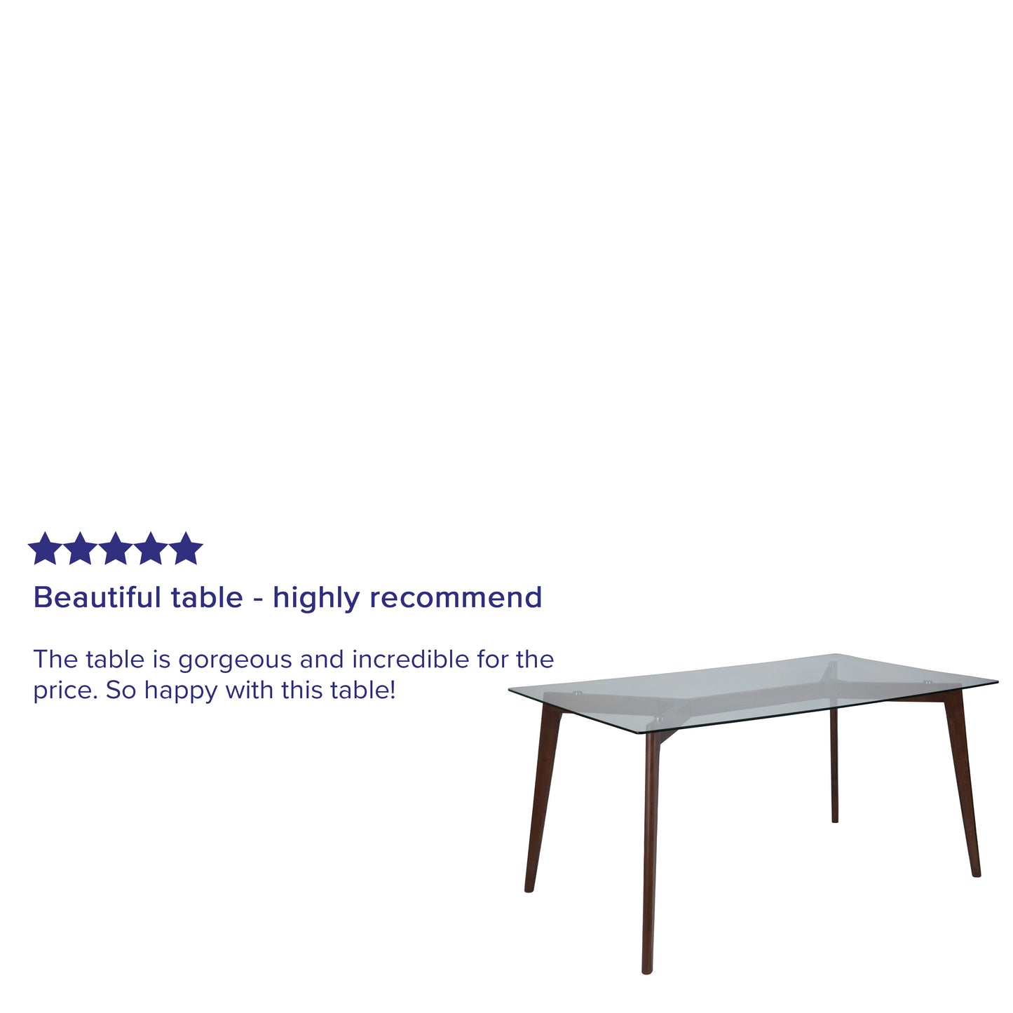 Parkside 35.25" x 59" Rectangular Solid Walnut Wood Table with Clear Glass Top Clear Top/Walnut Frame SK-TC-5049-W-GG