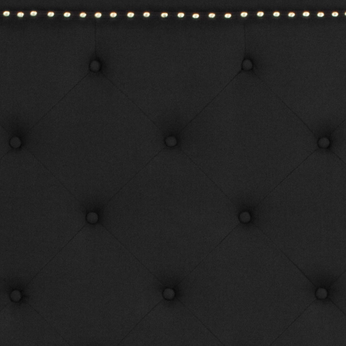 Brighton Full Size Tufted Upholstered Platform Bed in Black Fabric Black