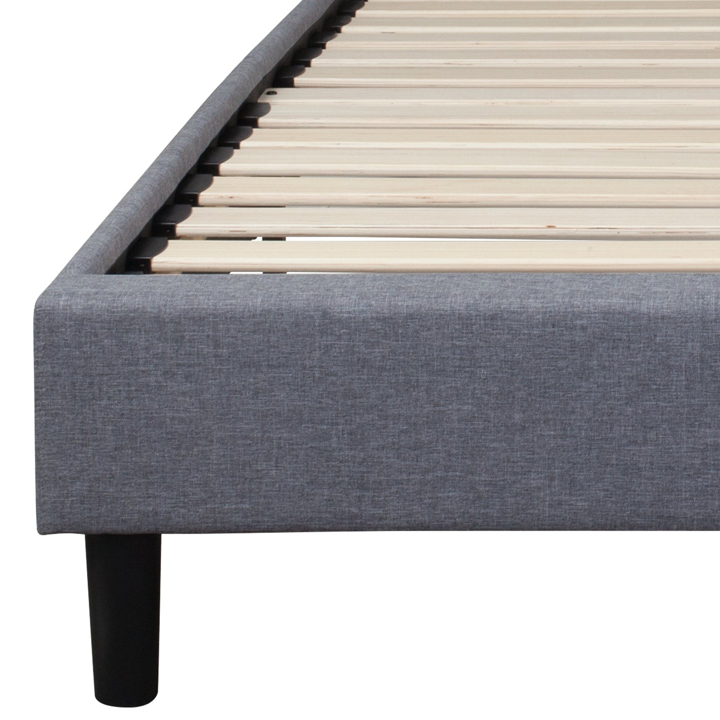 Brighton Full Size Tufted Upholstered Platform Bed in Light Gray Fabric Light Gray SL-BK4-F-LG-GG