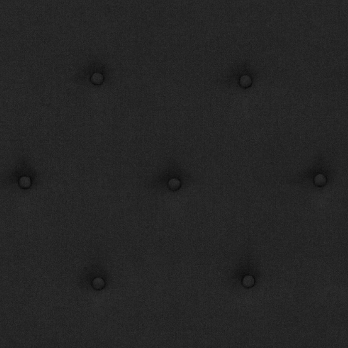 Roxbury Queen Size Tufted Upholstered Platform Bed in Black Fabric Black