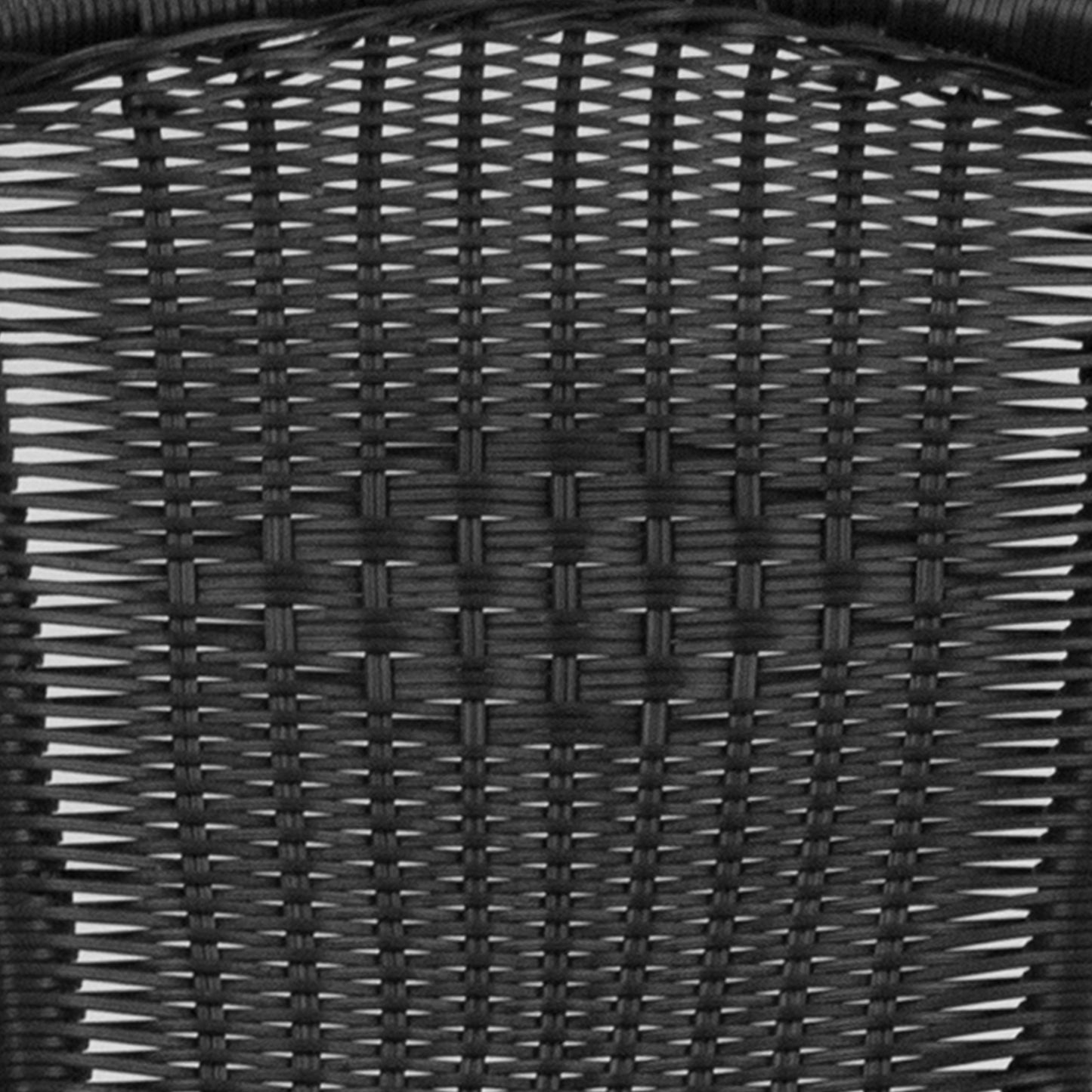 Lila Set of 2 Commercial Grade Black Rattan Indoor-Outdoor Restaurant Stack Chairs Black