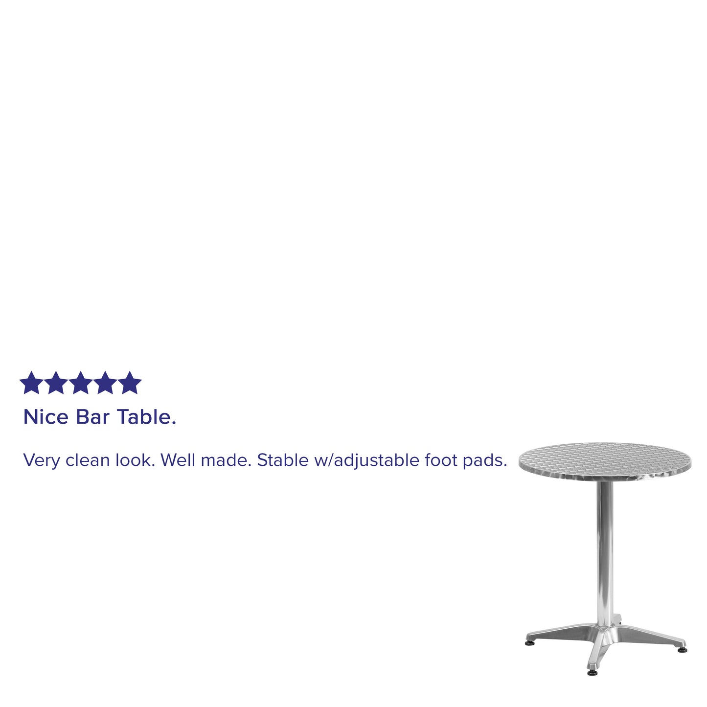 Mellie 23.5'' Round Aluminum Indoor-Outdoor Table with Base Aluminum