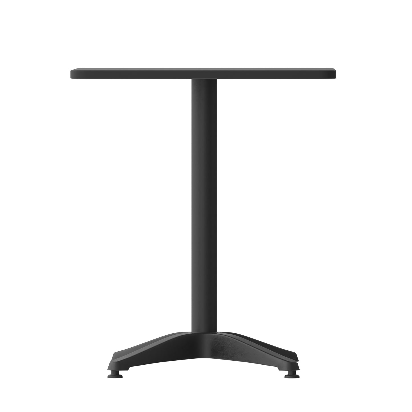 Mellie 23.5'' Black Square Metal Indoor-Outdoor Table with Base Black
