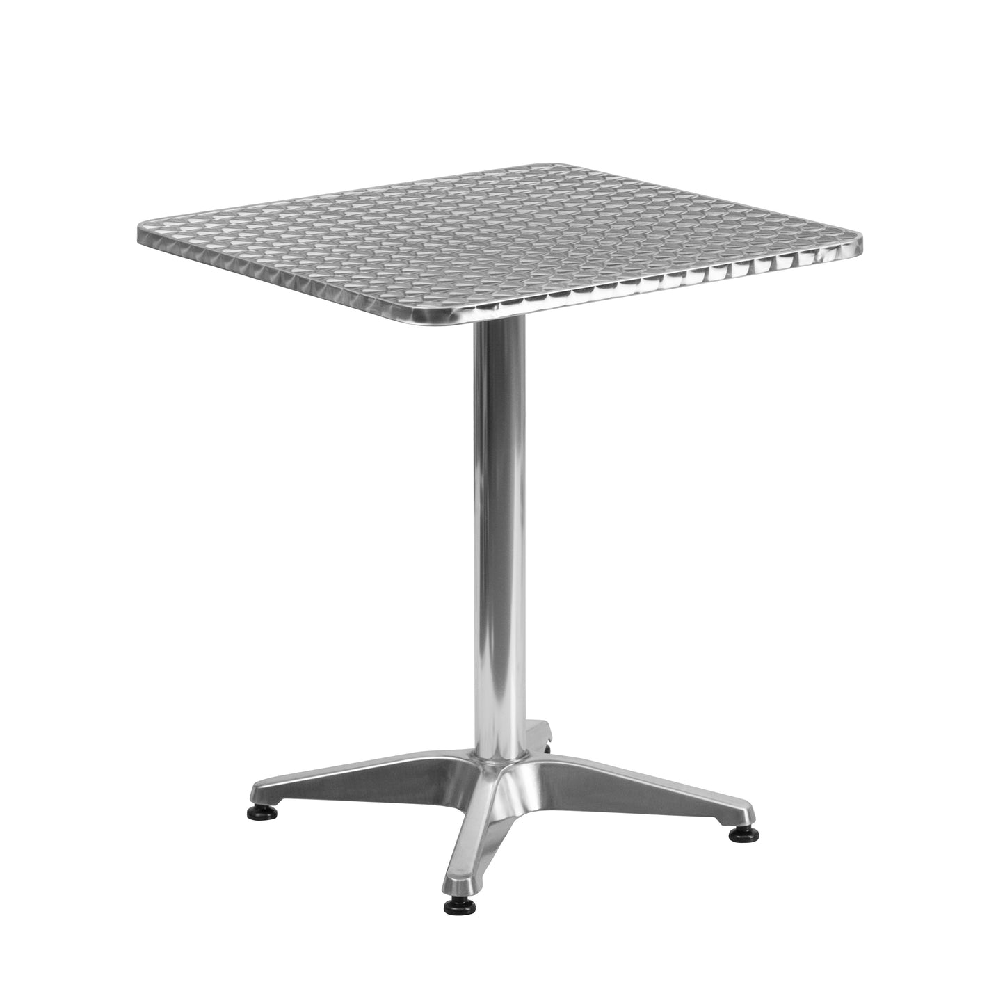 Mellie 23.5'' Square Aluminum Indoor-Outdoor Table with Base Aluminum