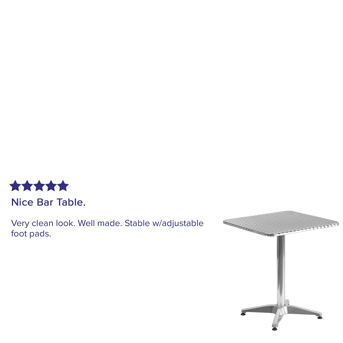 Mellie 23.5'' Square Aluminum Indoor-Outdoor Table with Base Aluminum
