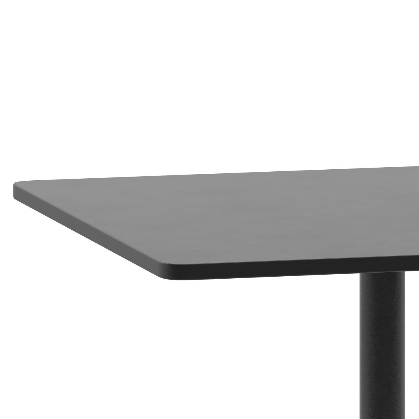 Mellie 31.5'' Black Square Metal Indoor-Outdoor Table with Base Black