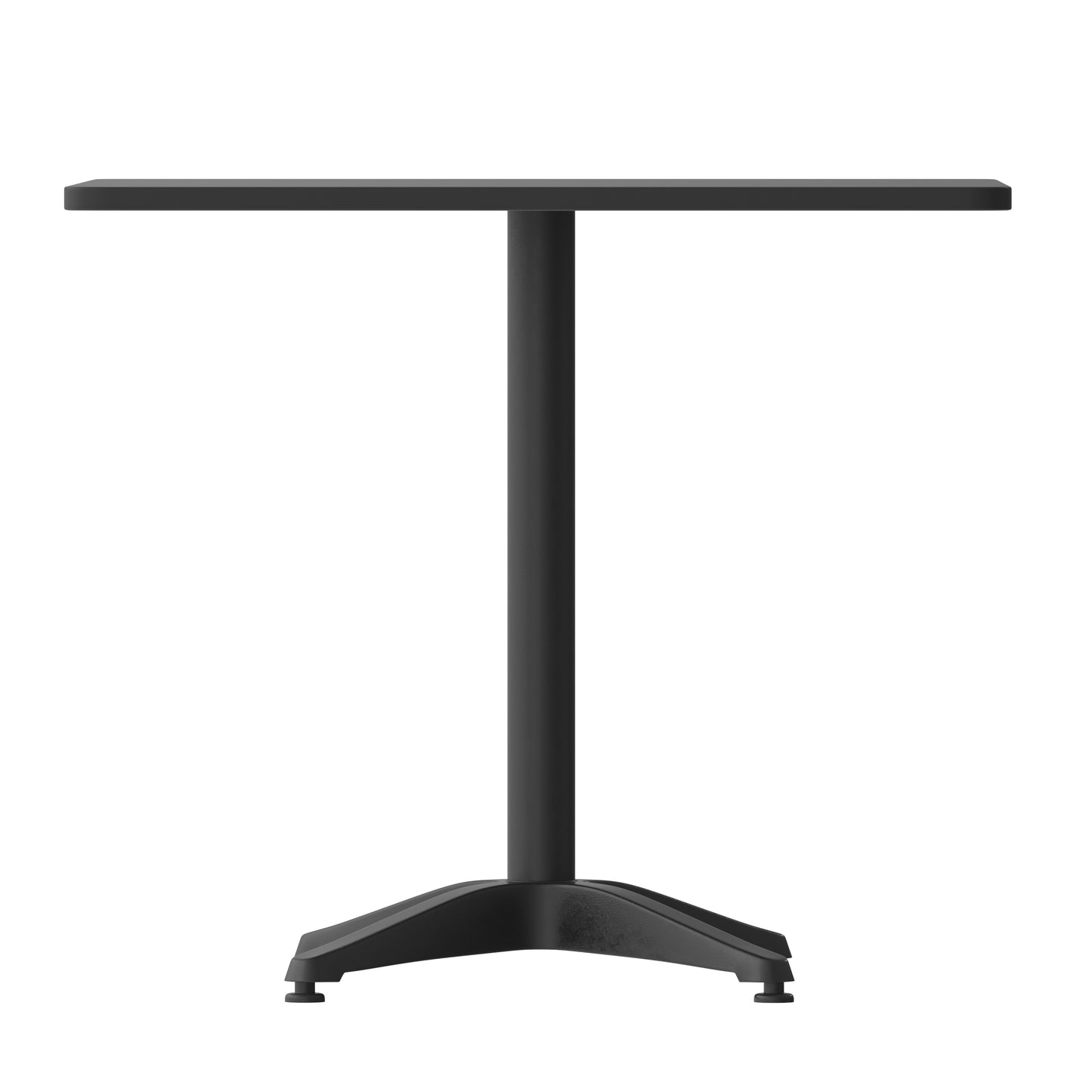 Mellie 31.5'' Black Square Metal Indoor-Outdoor Table with Base Black