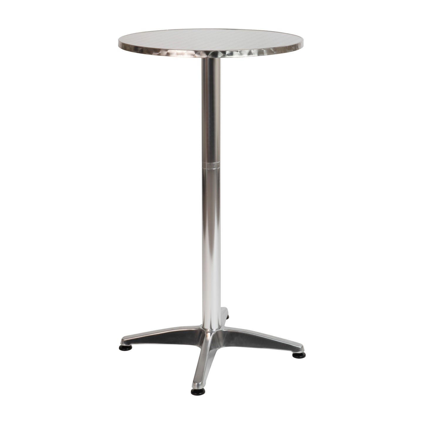 Mellie 23.5" Round Aluminum Indoor-Outdoor Bar Height Table Aluminum