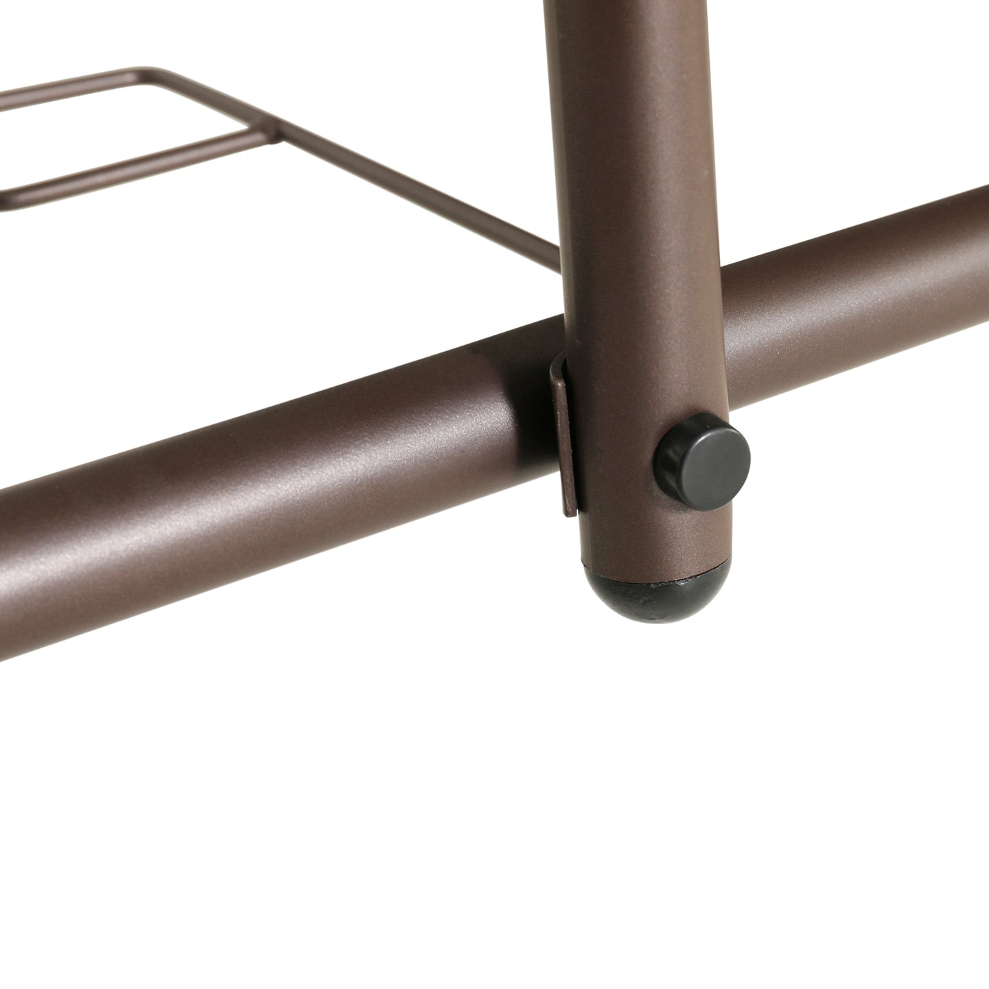 Tory 31.5" x 55" Bronze Rectangular Tempered Glass Metal Table with Umbrella Hole Clear Top/Bronze Frame TLH-089-BZ-GG