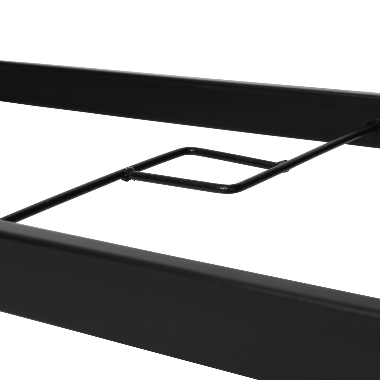Tory Commercial Grade 35" x 59" Rectangular Patio Table with Tempered Glass Top with Umbrella Hole and Steel Tube Frame in Black Clear Top/Black Frame