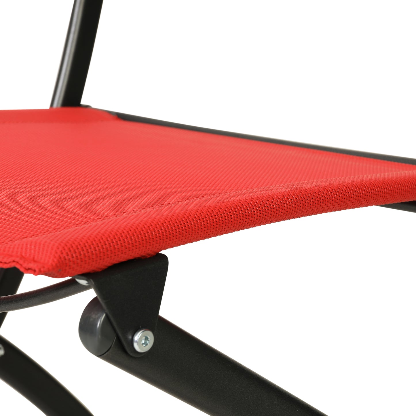 Brazos Set of 2 Commercial Grade Indoor/Outdoor Folding Chairs with Red Flex Comfort Material Backs and Seats and Black Metal Frames Red