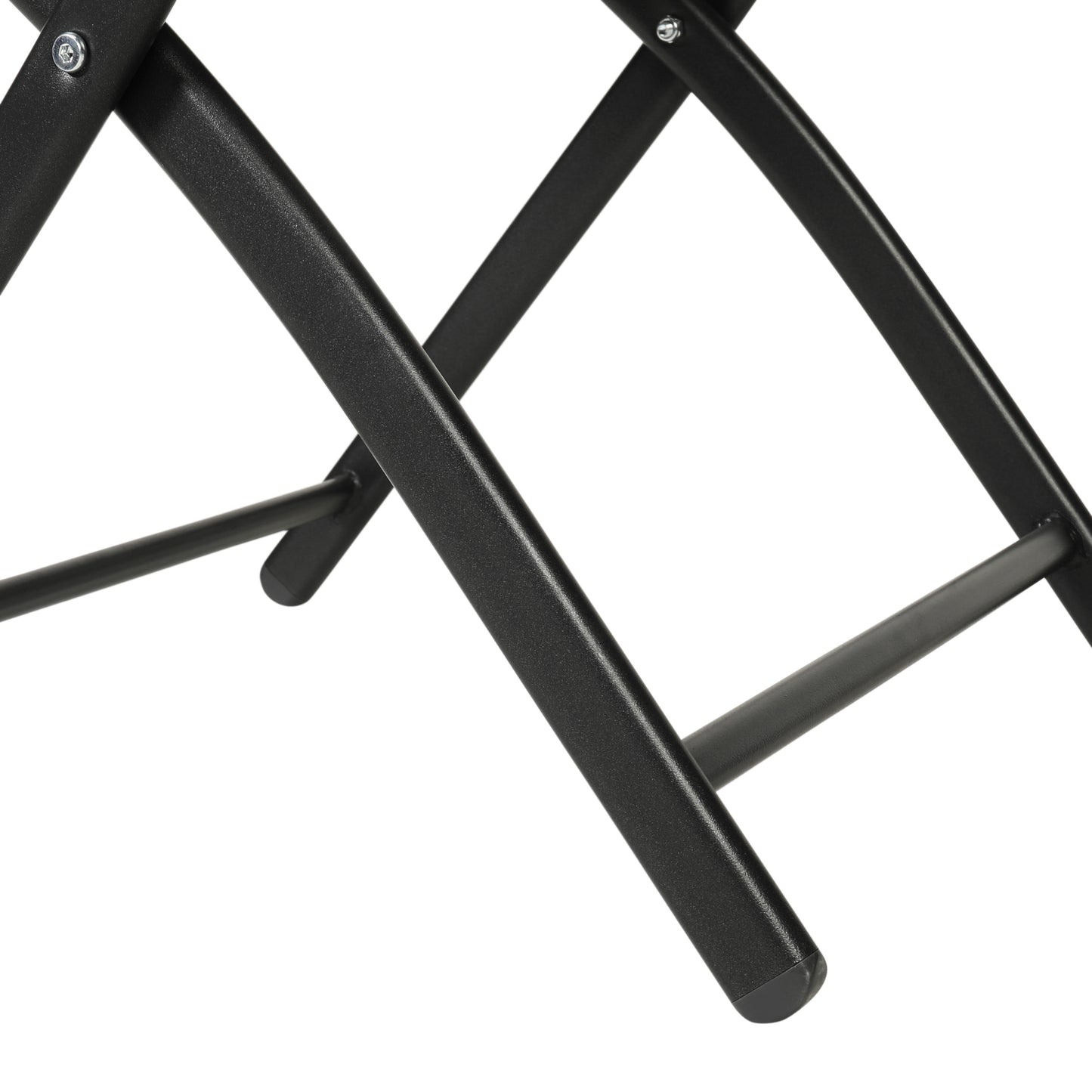 Brazos Set of 2 Commercial Grade Indoor/Outdoor Folding Chairs with Red Flex Comfort Material Backs and Seats and Black Metal Frames Red