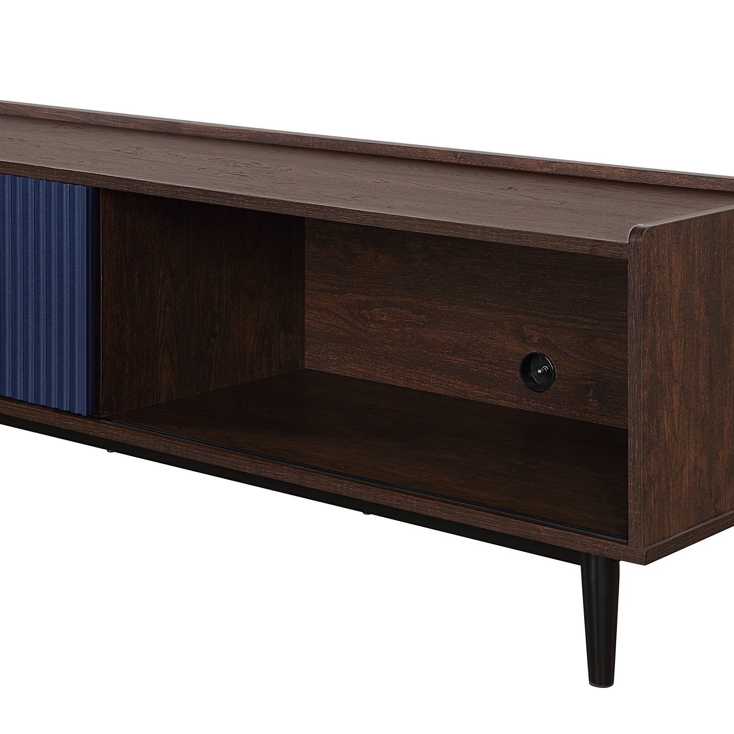 Duane Mid-Century Modern 59" Fluted TV Stand with Fluted Panels and Ample Storage