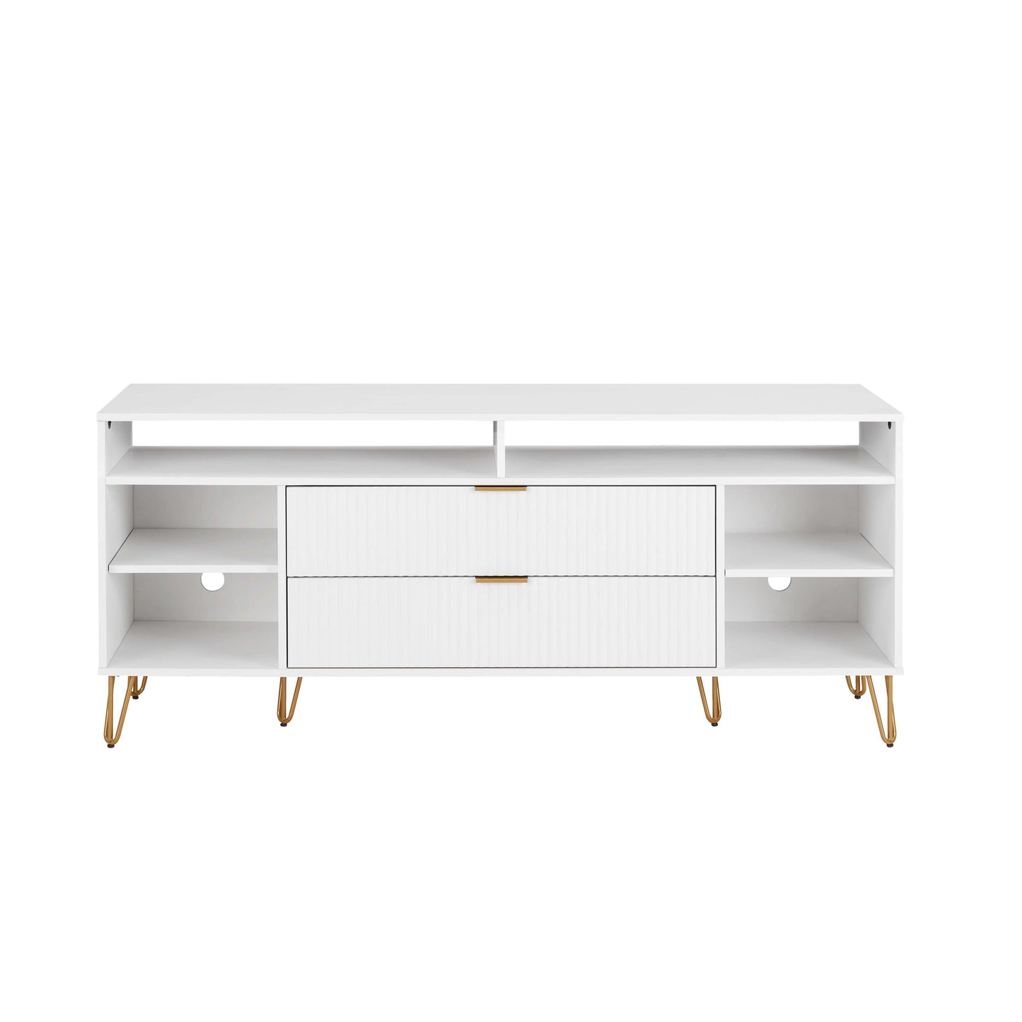 Dumbo Modern Fluted TV Stand — Elegant Mid-Century Inspired Entertainment Console