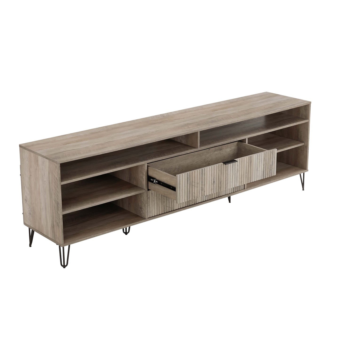 Dumbo Modern Fluted TV Stand TV002 — Contemporary Media Console for Living Room
