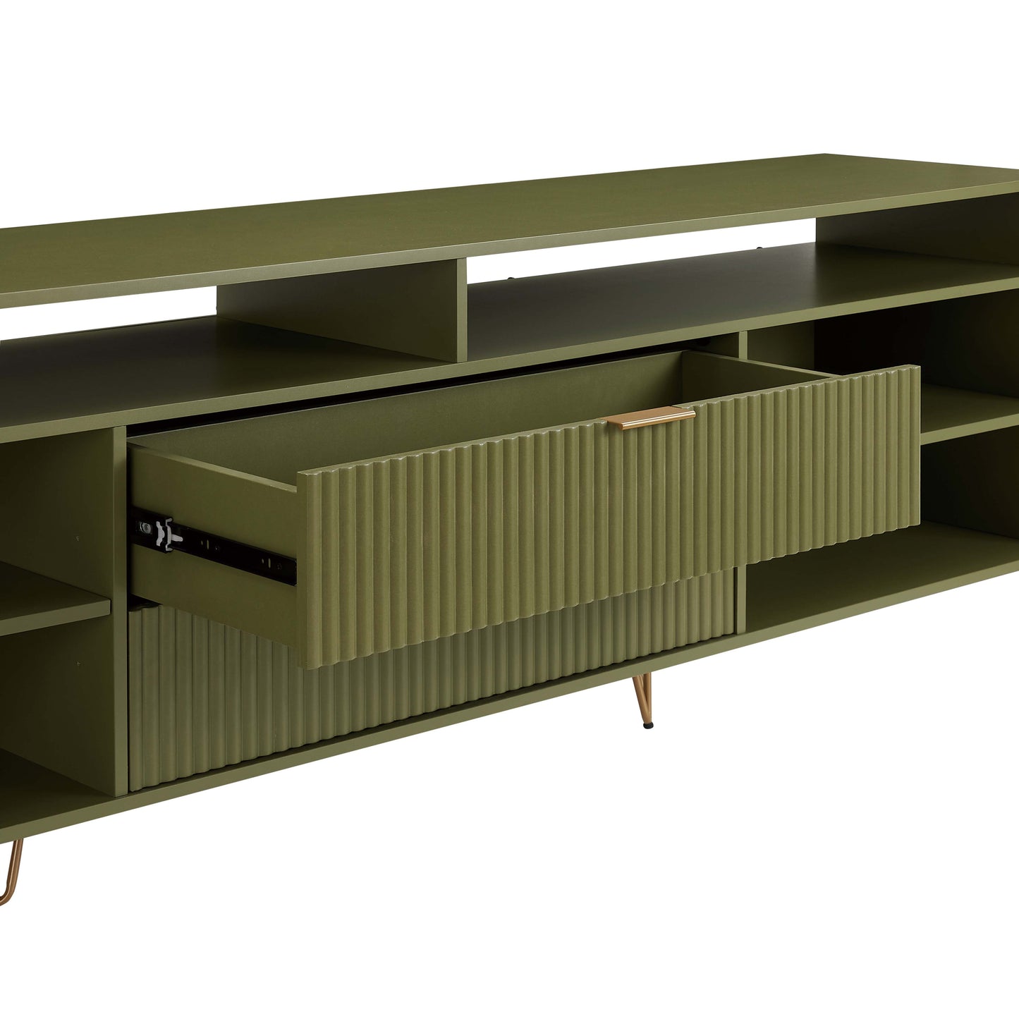 Dumbo Modern Fluted TV Stand TV002 — Contemporary Media Console for Living Room