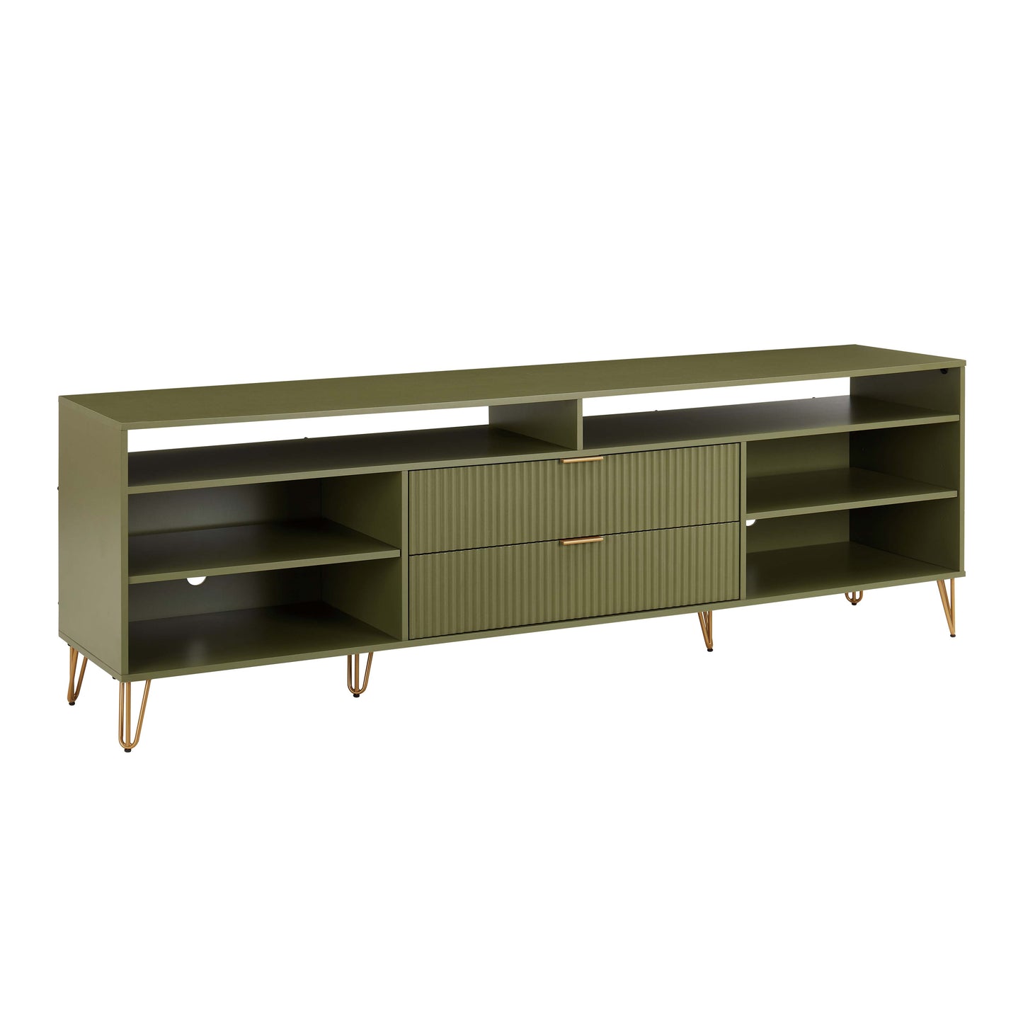 Dumbo Modern Fluted TV Stand TV002 — Contemporary Media Console for Living Room