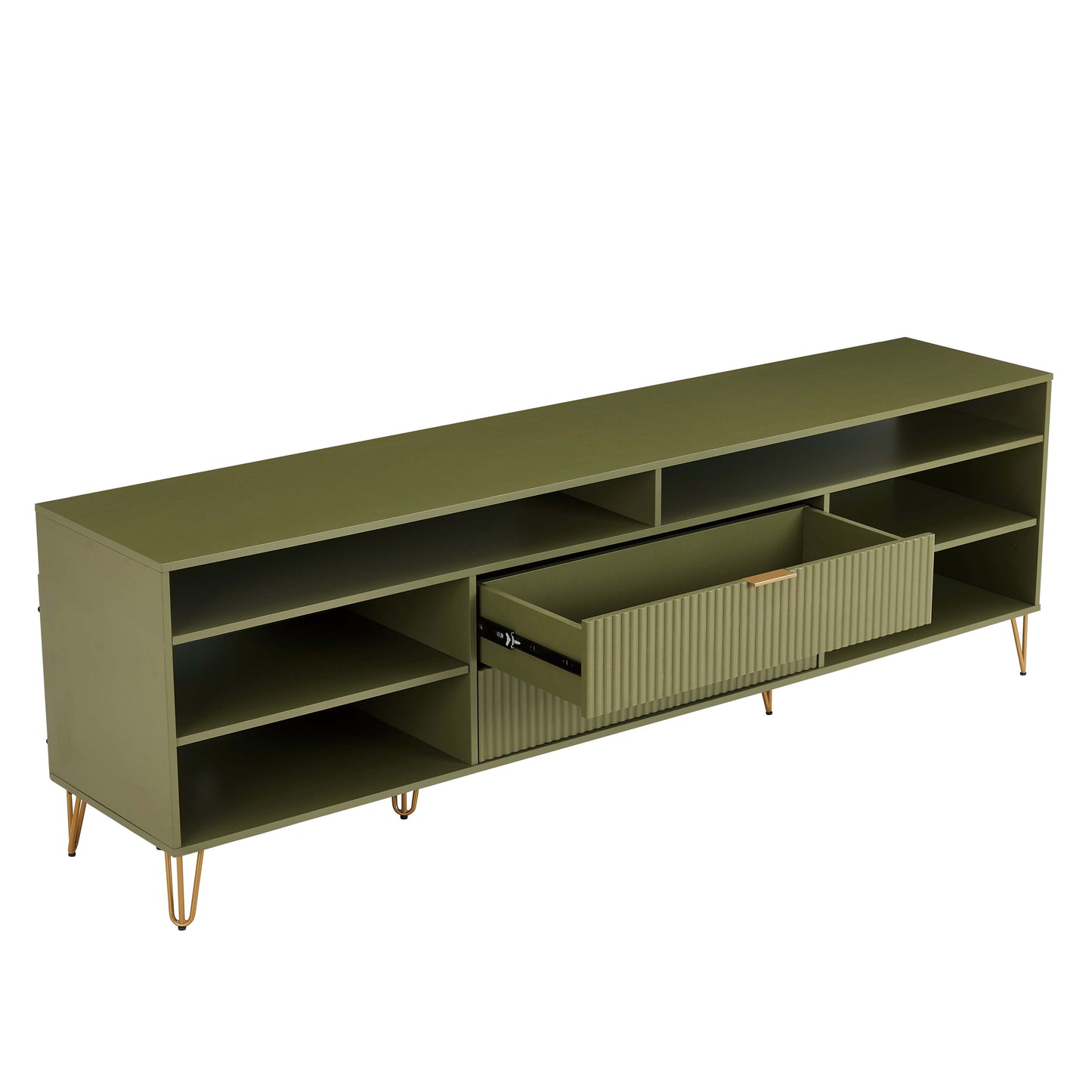 Dumbo Modern Fluted TV Stand TV002 — Contemporary Media Console for Living Room