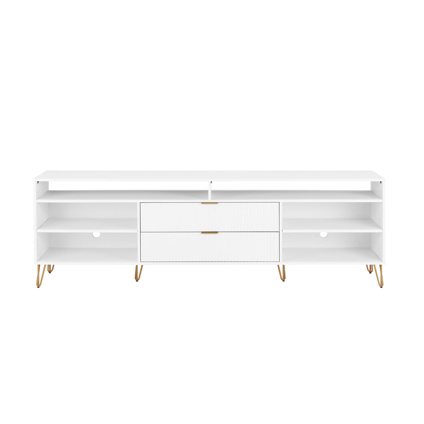 Dumbo Modern Fluted TV Stand TV002 — Contemporary Media Console for Living Room