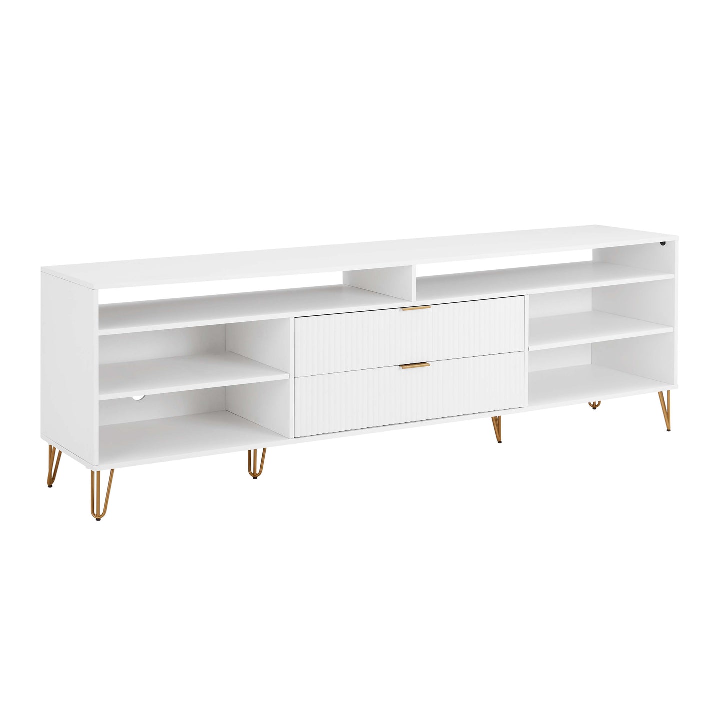 Dumbo Modern Fluted TV Stand TV002 — Contemporary Media Console for Living Room