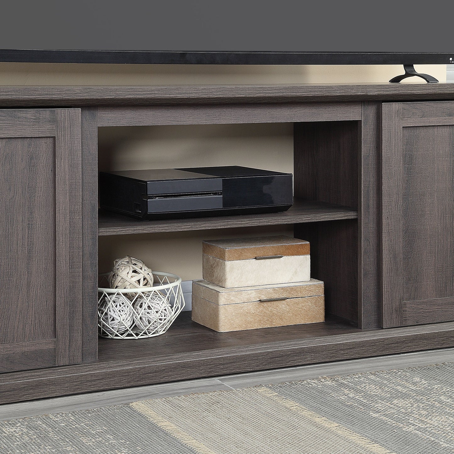 Franklin Modern Farmhouse 60" TV Stand in Brown TVFP3-BR