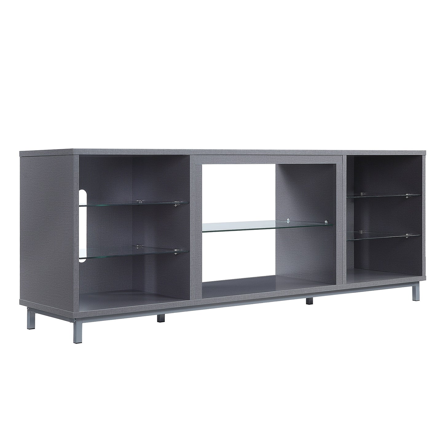Brighton Modern 60" TV Stand in Gray TVFP4-GY