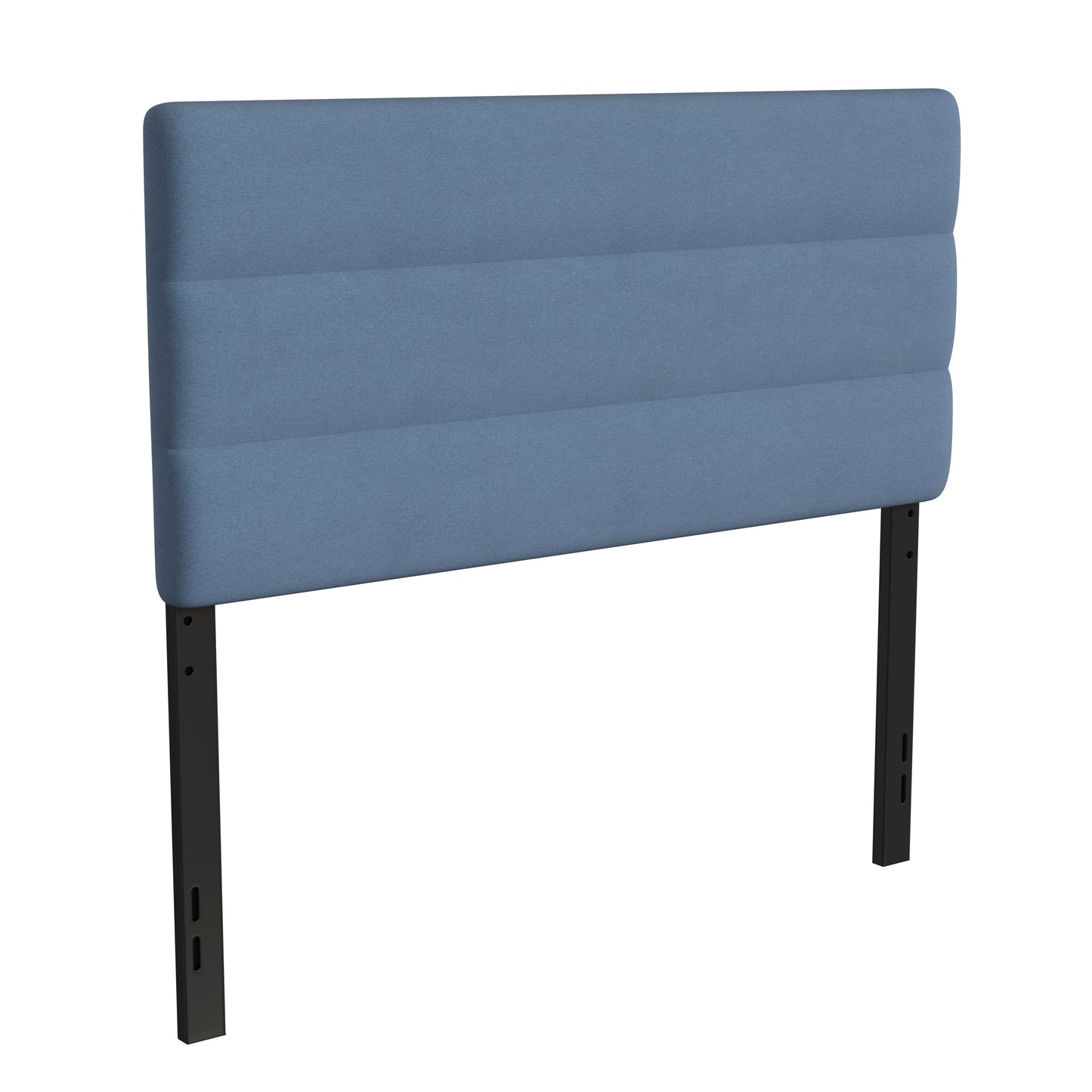 Paxton Full Channel Stitched Fabric Upholstered Headboard, Adjustable Height from 44.5" to 57.25" - Blue Blue