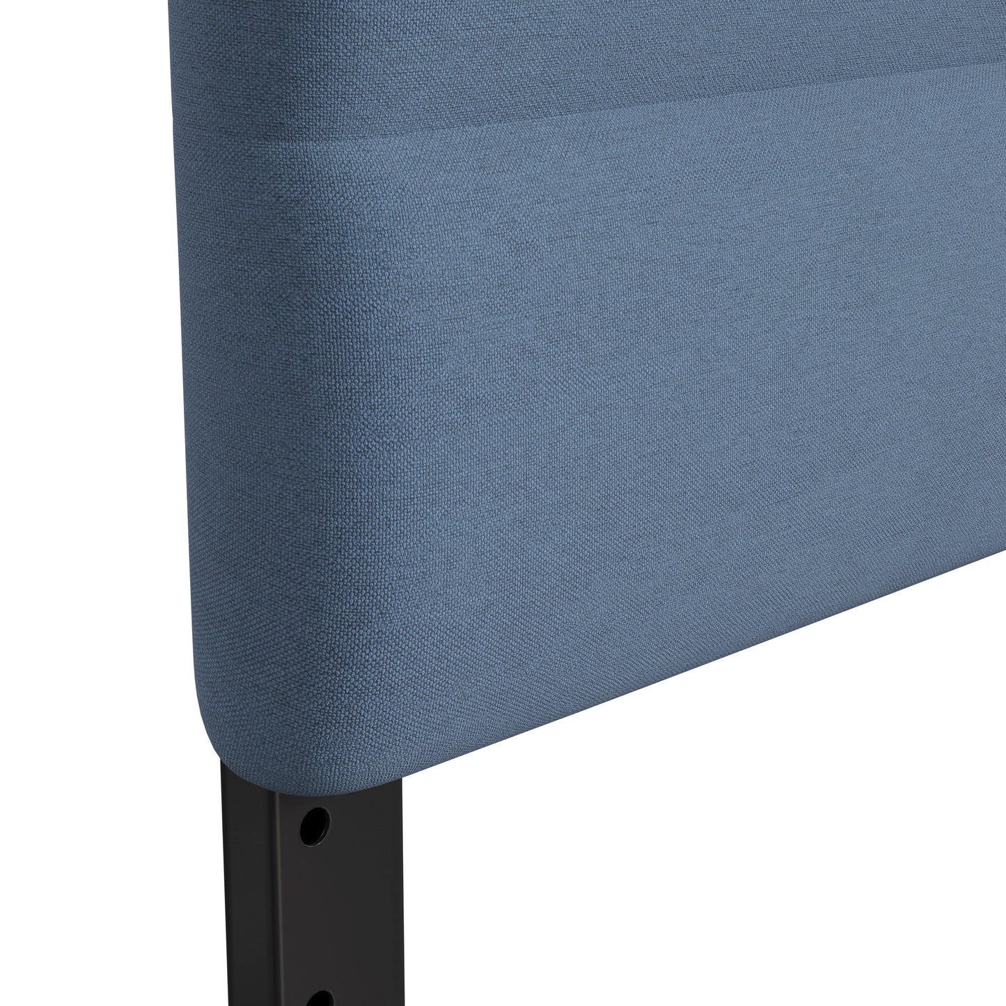 Paxton King Channel Stitched Fabric Upholstered Headboard, Adjustable Height from 44.5" to 57.25" - Blue Blue