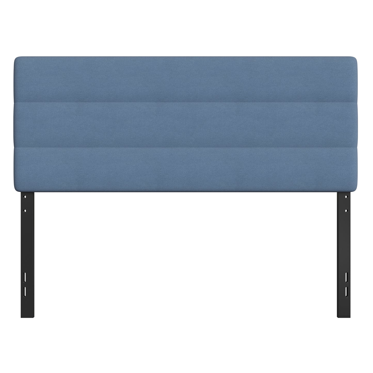 Paxton Queen Channel Stitched Fabric Upholstered Headboard, Adjustable Height from 44.5" to 57.25" - Blue Blue