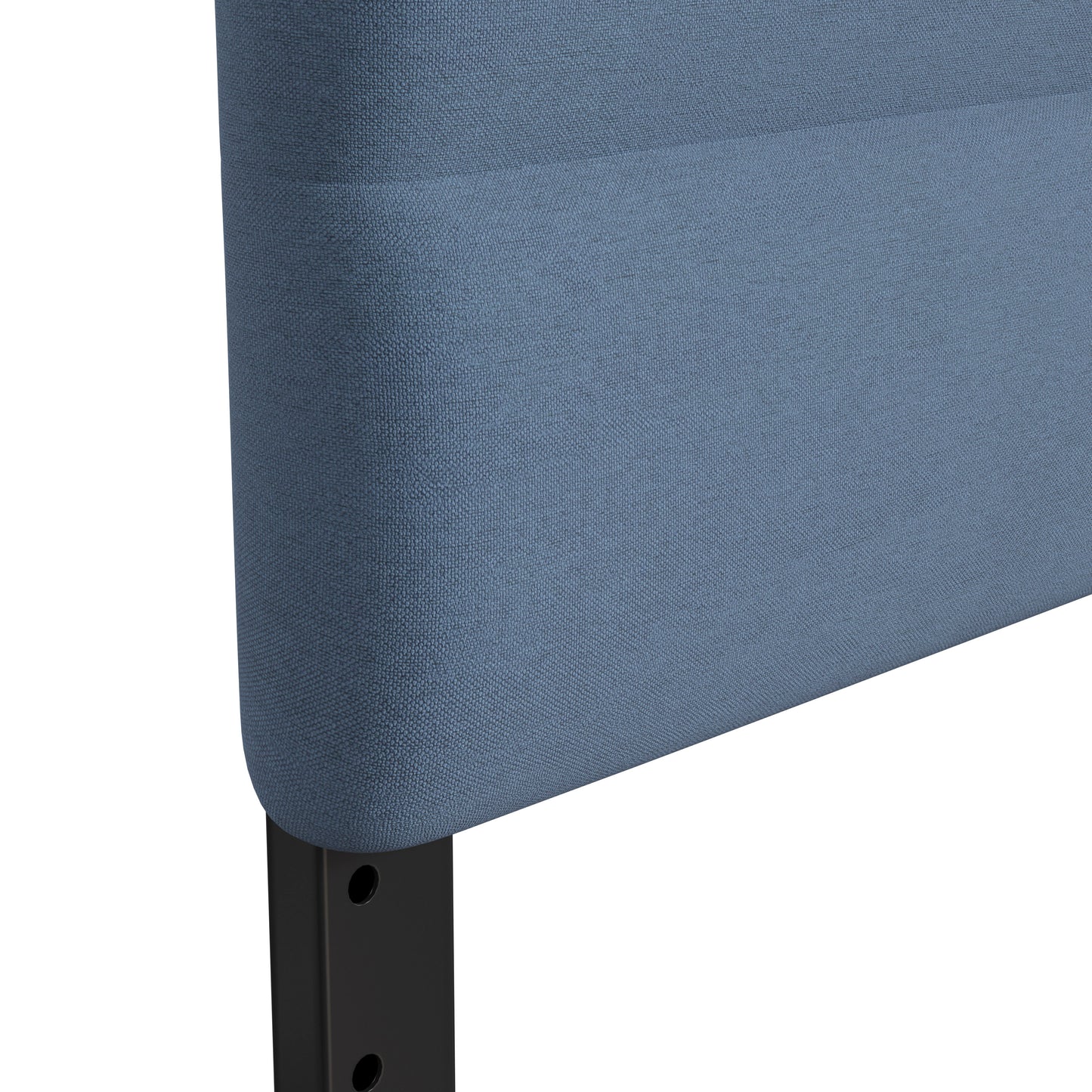 Paxton Queen Channel Stitched Fabric Upholstered Headboard, Adjustable Height from 44.5" to 57.25" - Blue Blue